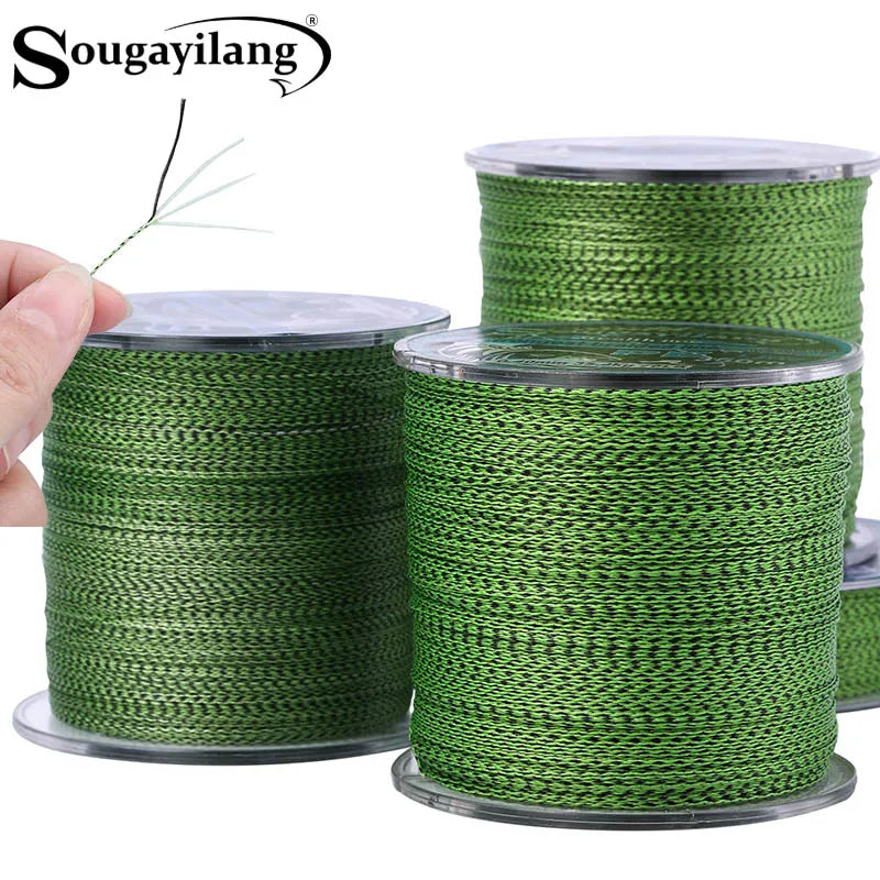 Heavy Duty PE Braided Fishing Line – 4-Strand Multifilament Fishing Wire (15LB-65LB, 100M-550M)