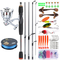Heavy Duty Carbon Fiber Fishing Rod Combo – Portable Spinning Rod & Reel Set with Accessories
