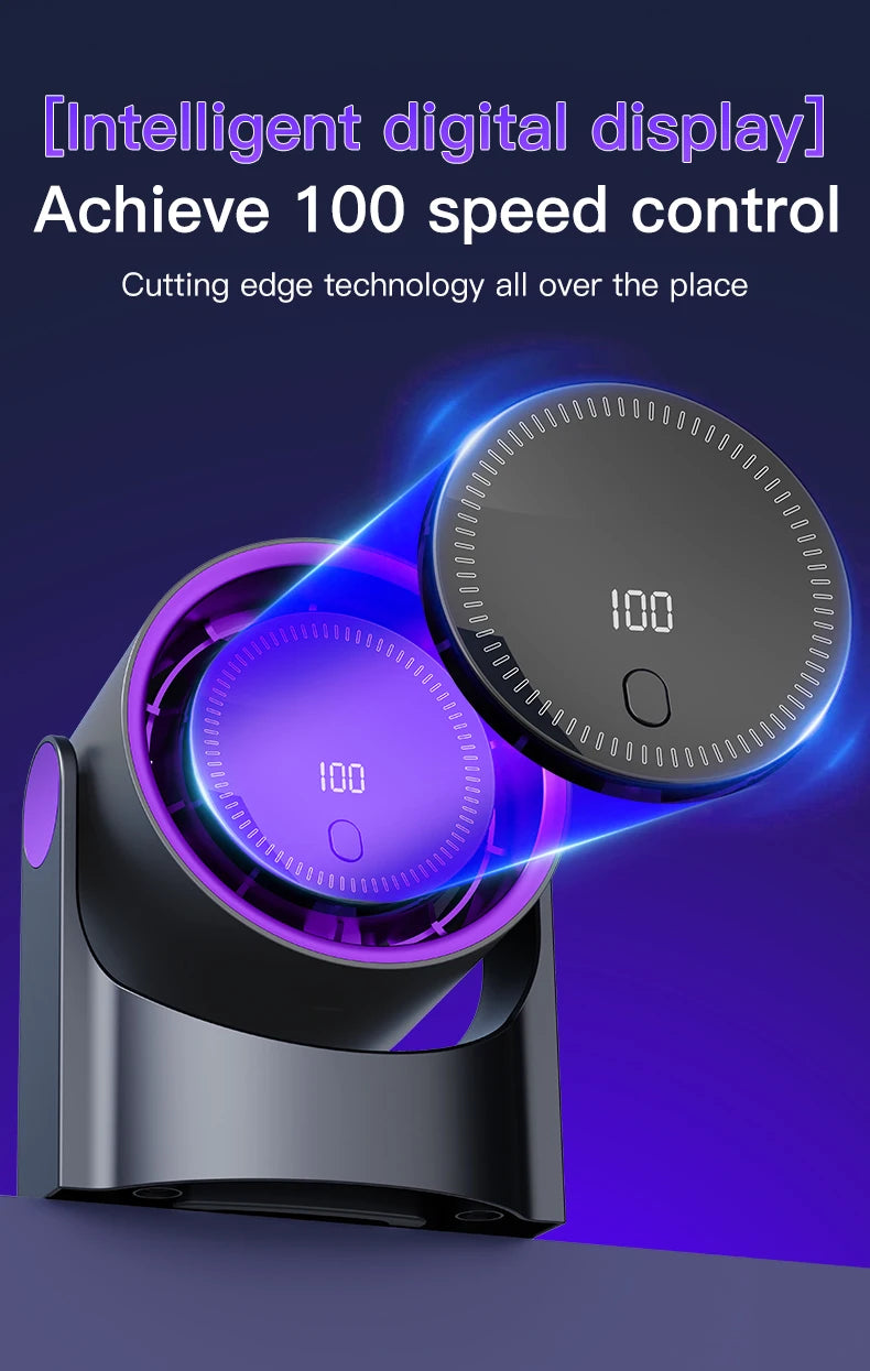 TINSOL Wireless Desktop Air Circulator Fan – Quiet Portable Fan for Desk, Wall & Ceiling Use