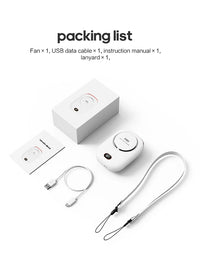 Portable Bladeless Neckband Fan – USB Rechargeable Mini Hanging Neck Fan for Travel & Outdoor Use