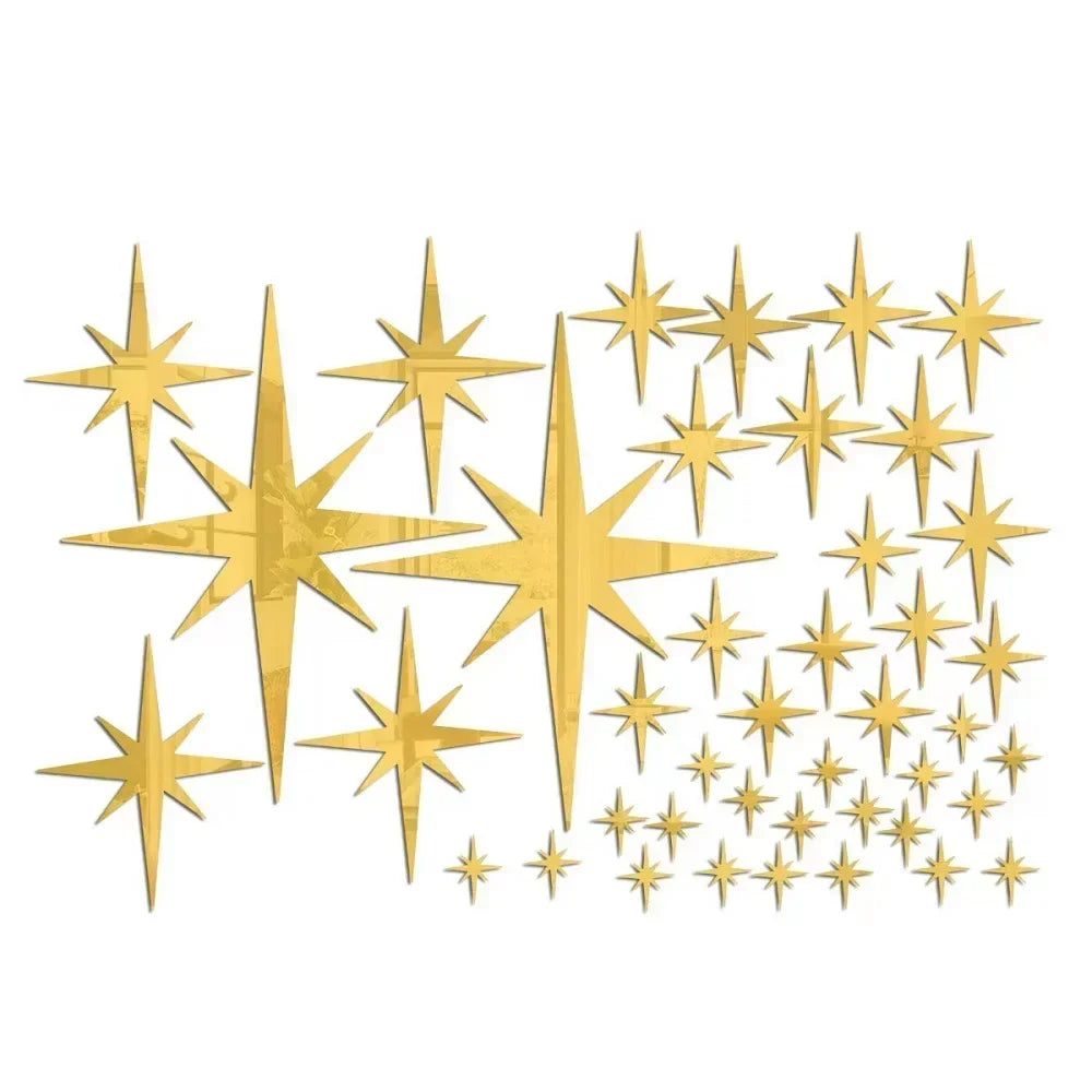 Star Mirror Wall Stickers - DIY Home Décor