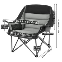 SucceBuy Oversized Camping Chair 450lbs Heavy Duty, Portable
