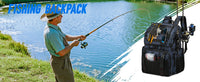 45L Heavy Duty Fishing Backpack Cooler – Waterproof Tackle Storage Bag with Rod Holders & Rain Cover