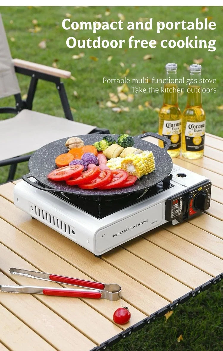 Portable cartridge stove, multi-functional stove,lightweight,suitable for camping,outdoor barbecuing,home cooking and gatherings
