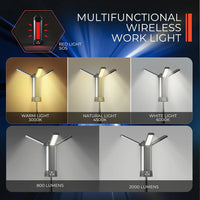 6000mAh Rechargeable LED Work Light for Camping