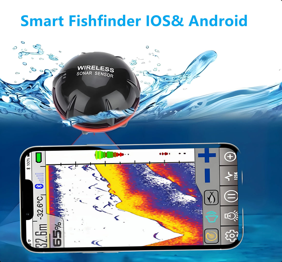 Wireless Fish Finder Sonar Sensor – Portable Echo Sounder for Recreational Fishing
