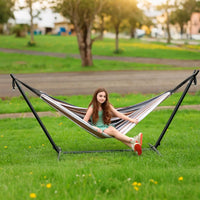 Double Hammock with Steel Stand & Carry Bag