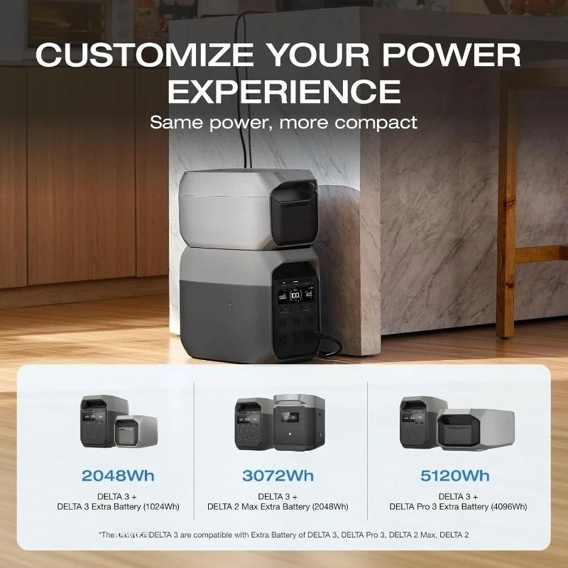 1024Wh Portable Power Station 1800W Solar Generator
