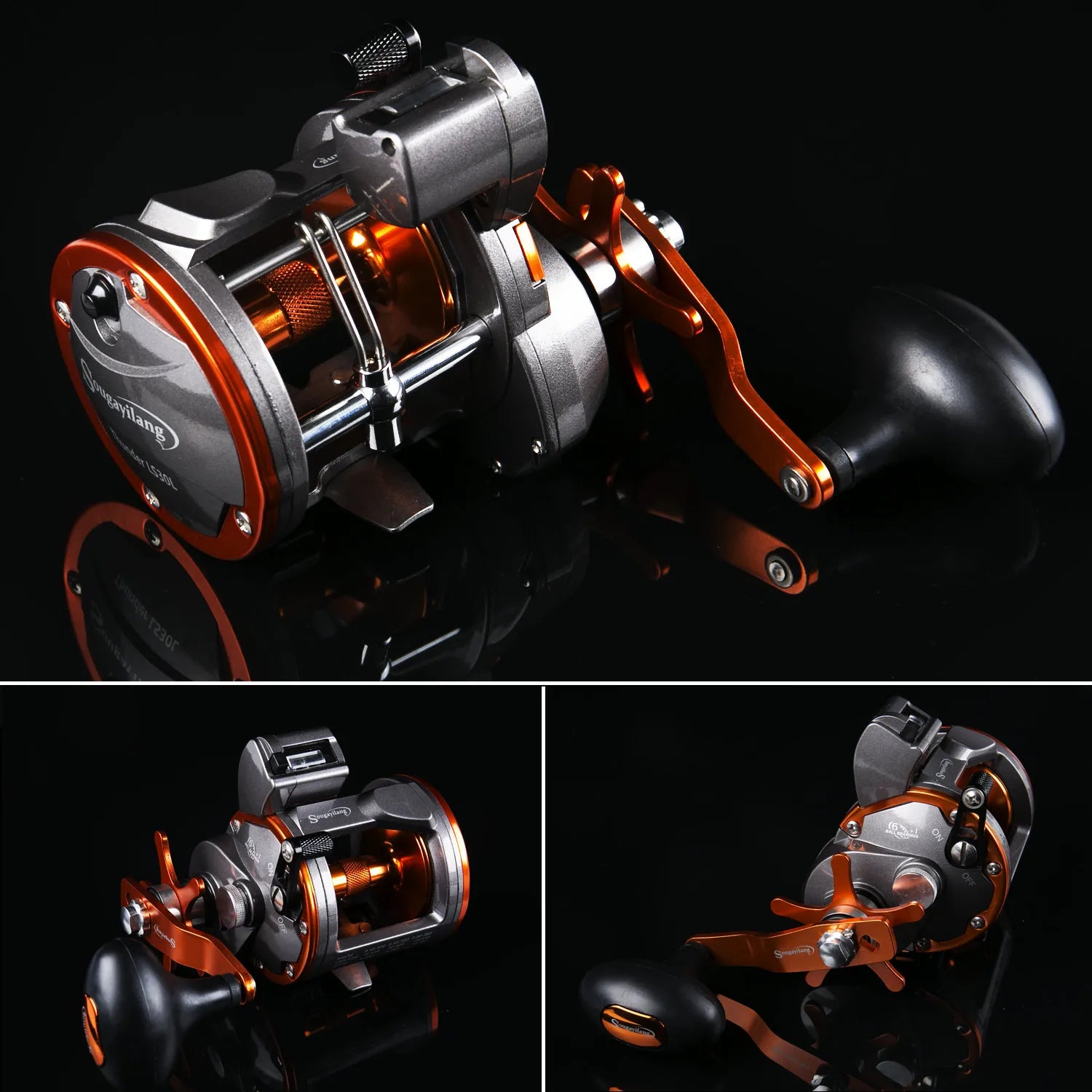 Heavy Duty Line Counter Trolling Reel – Conventional Level Wind Reel for Sea Fishing