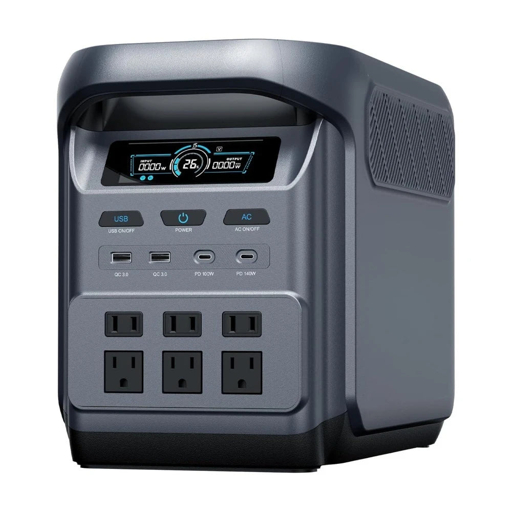 Ark1800/Elux1 Portable Power Station, 1024Wh LiFePO4, 1800W (Peak 3600W) AC Output, 140W USB-C, UPS, Solar Generator