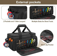 Heavy Duty Multi-Pocket Tool Bag – Wide Opening Outdoor Storage Bag for Tools & Gear