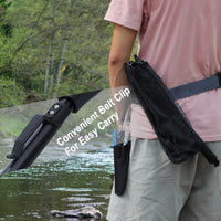 Sougayilang Fishing Tool Net Fishing tackle 70cm 95cm 115cm Portable Retractable Folding Fishing Net for Bass Carp Trout Fishing
