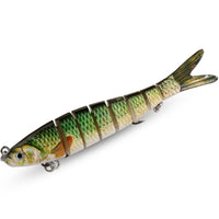 8-Segment Swimbait Fishing Lure – Slow Sinking Jointed Bass & Carp Hard Bait with Treble Hooks