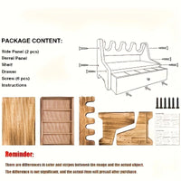 Gun Rack Gun Safe – Real Wood Handgun Rack Holder for Nightstand & Cabinet