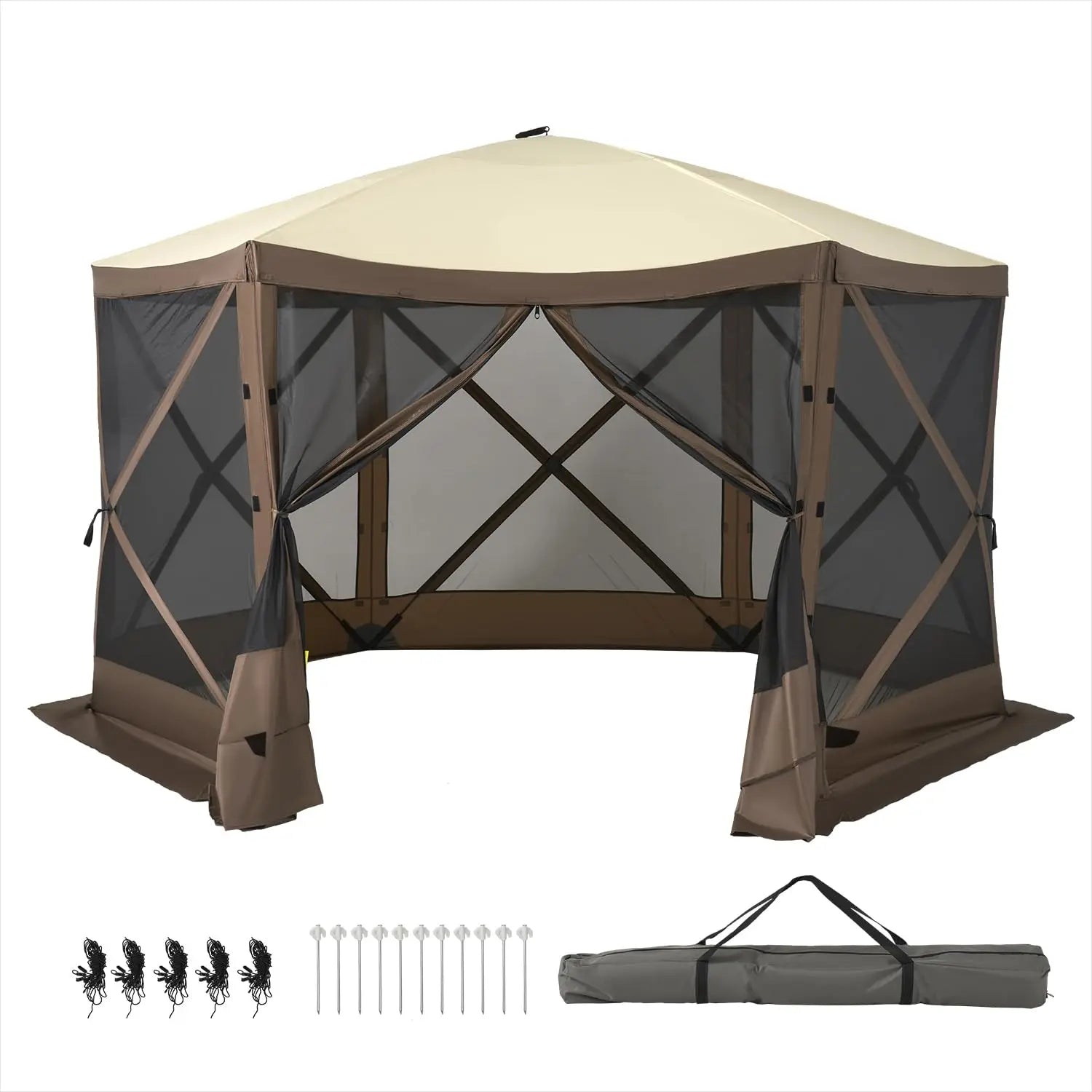 12x12 Pop Up Gazebo Screen Tent Outdoor Shelter