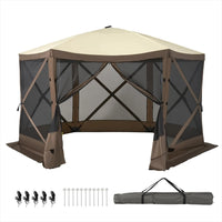 12x12 Pop Up Gazebo Screen Tent Outdoor Shelter