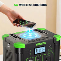EB300 Portable Power Station Solar Backup Generator