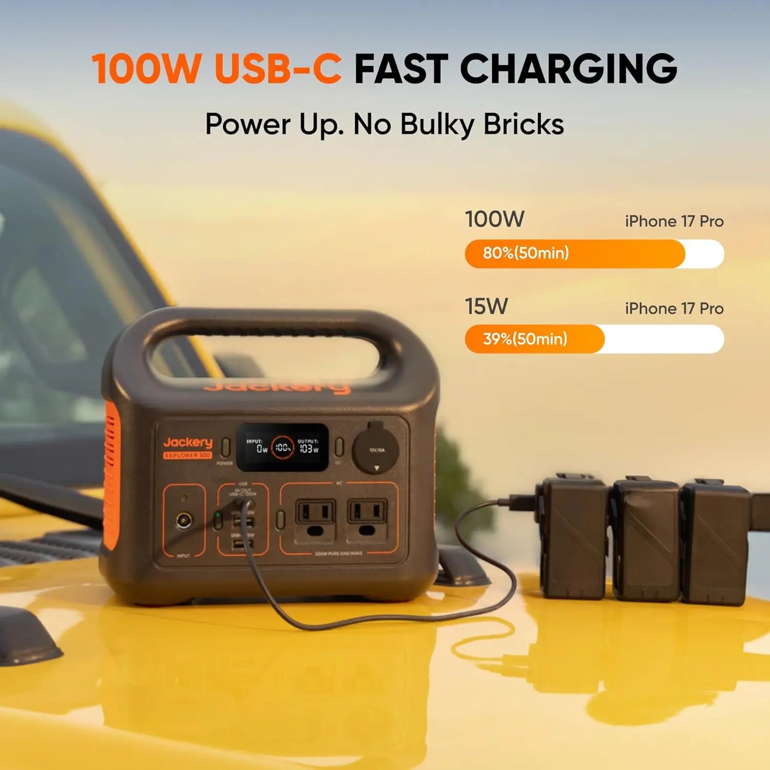 Jackery Solar Generator 300 with 100W Solar Panel