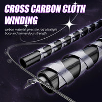Sougayilang 1.8m MH Spinning Fishing Rod Reel Combo 2 Section Cross Carbon Fiber Pole 5.2:1 Gear Ratio Reel for Freshwater