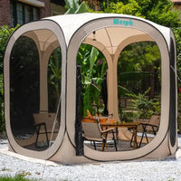 10x10 Pop Up Screen Tent Gazebo with Mosquito Net