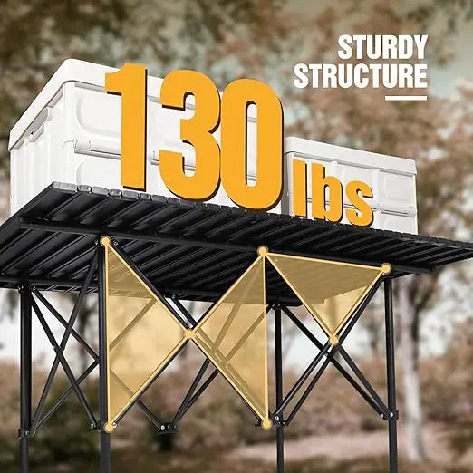 Roll Up Camping Table – Lightweight Folding Metal Outdoor Picnic Table