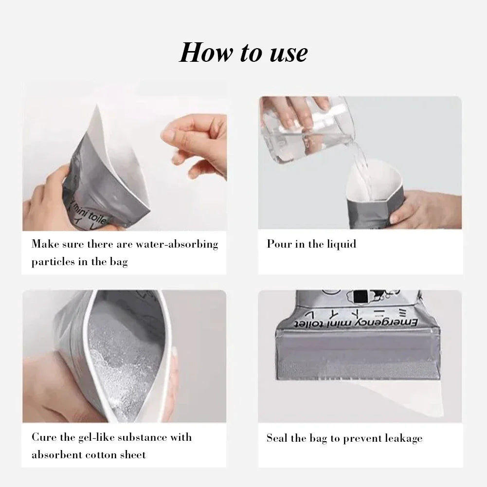 Portable Urine & Vomit Bags for Travel Emergencies