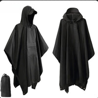 3-in-1 Waterproof Rain Poncho for Camping & Hiking
