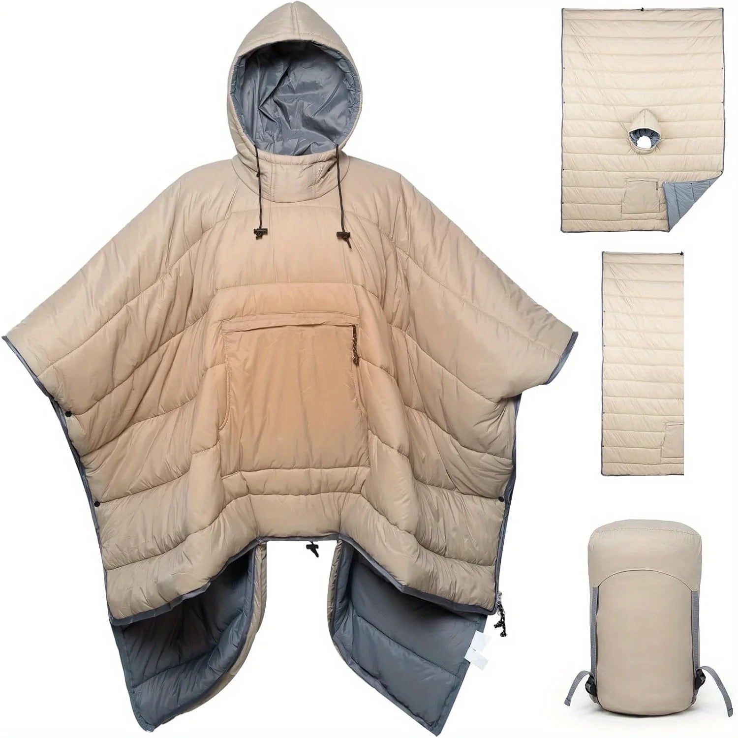Waterproof Wearable Sleeping Bag Camping Poncho
