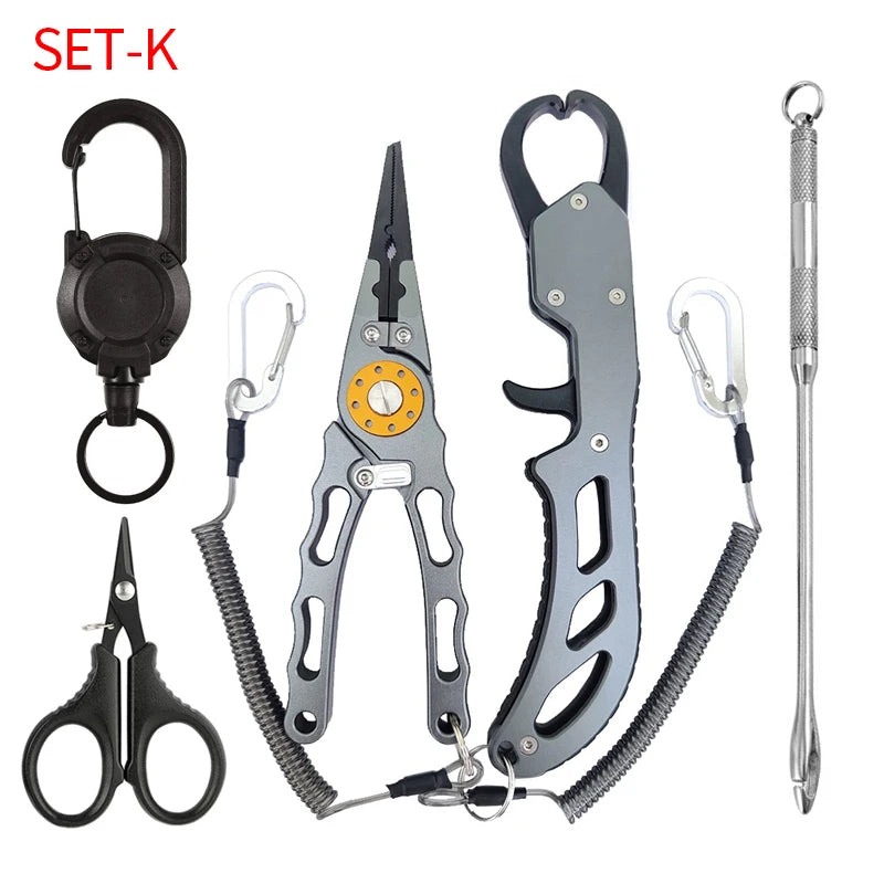 Aluminum Fishing Pliers & Fish Grip Tool Set