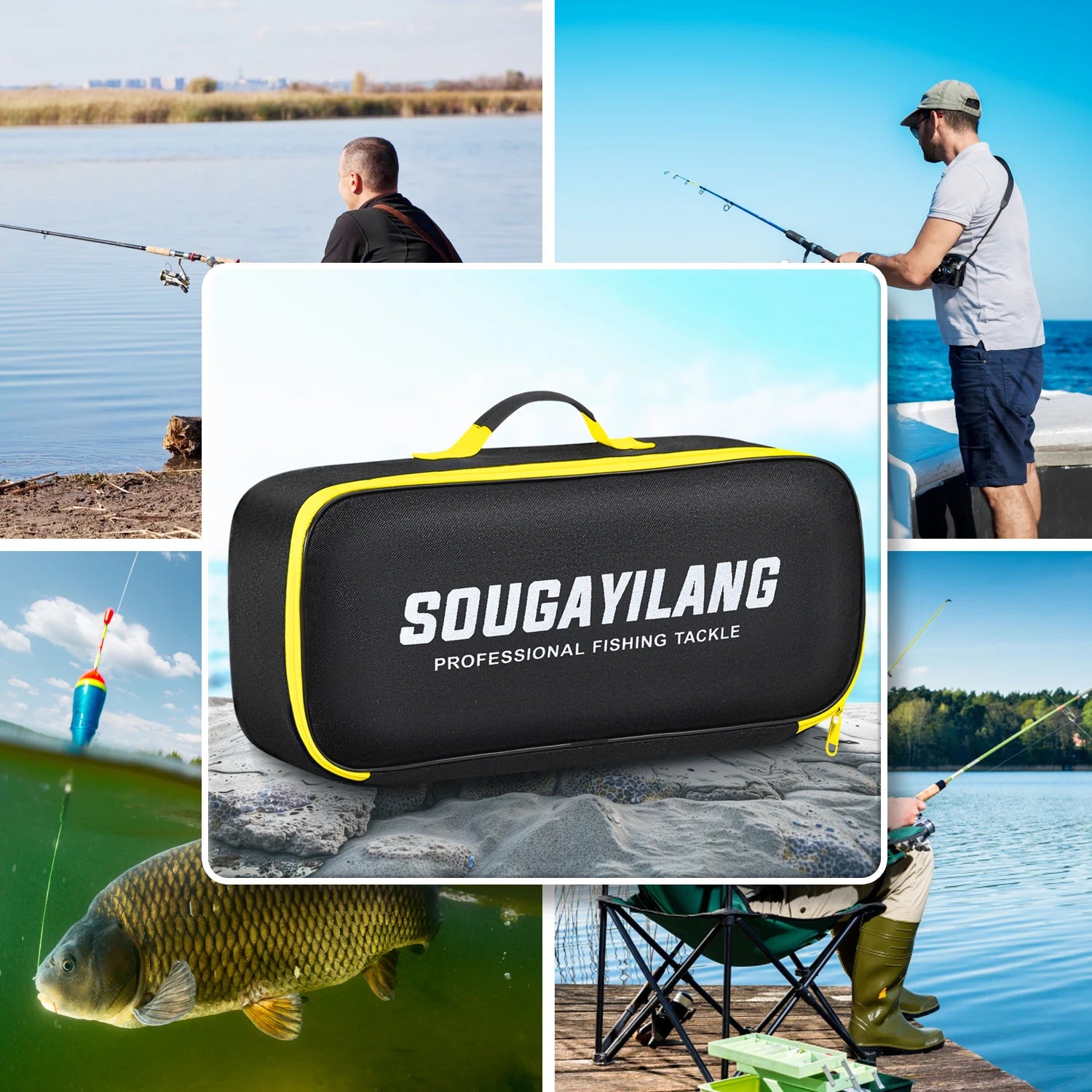 Deluxe Fishing Tackle Box Tool Kit – Ultimate Live Bait Action Fishing Set