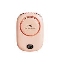 Portable Bladeless Neckband Fan – USB Rechargeable Mini Hanging Neck Fan for Travel & Outdoor Use