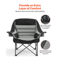 SucceBuy Oversized Camping Chair 450lbs Heavy Duty, Portable