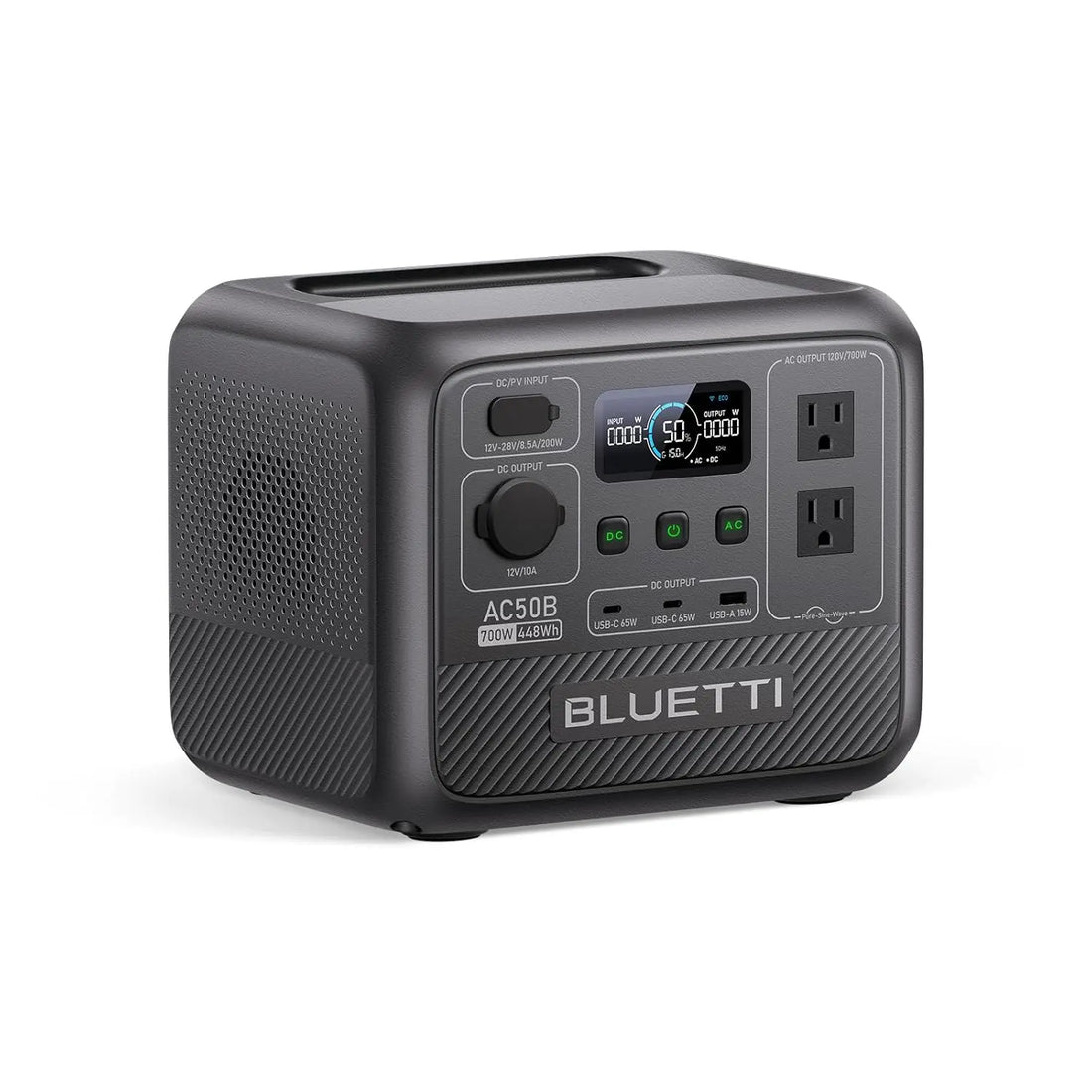 BLUETTI AC50B Portable Power Station – 448Wh LiFePO4 Battery, 700W AC Output (Power Lifting), Solar Generator for Camping & Backup Power