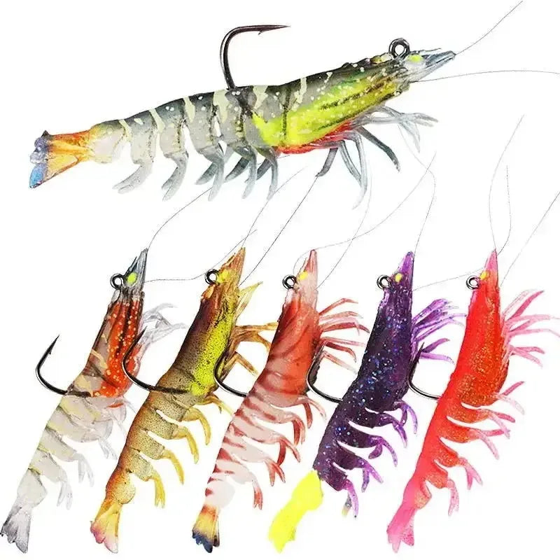 Artificial Shrimp Fishing Lure – Luminous Soft Bait for Saltwater & Freshwater Fishing