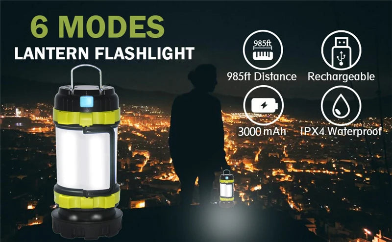 1000LM Rechargeable LED Camping Lantern Power Bank