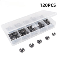 120PCS Fishing Lead Weights Set – Heavy Duty Open Round Sinkers for Raft & Sea Fishing