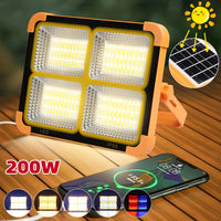 200W Solar Rechargeable Camping Light with Magnet