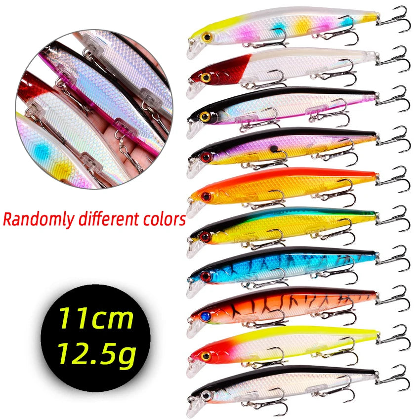 3/5/8Pcs Minnow Fishing Lure Set – High-Quality Wobble Bait