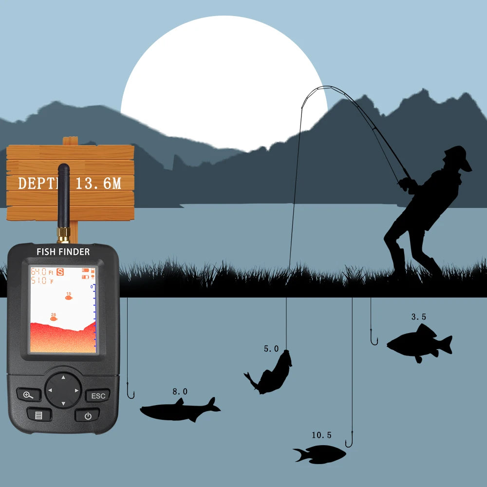 FindFish Portable Wireless Fish Finder XJ01 Sonar Fishing Echo Sounder Detector - Fishing Accessories
