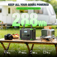 EB300 Portable Power Station Solar Backup Generator