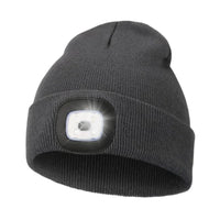 Unisex LED Knitted Beanie Hat | USB Rechargeable Headlamp Winter Warm Hat for Night Activities