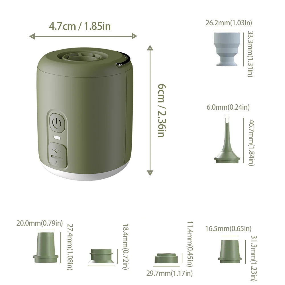 WESTTUNE Tiny Air Pump with Camping Lantern – 4.5kPa Inflator | Field to Peak.