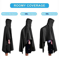 3-in-1 Waterproof Rain Poncho for Camping & Hiking