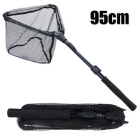 Sougayilang Fishing Tool Net Fishing tackle 70cm 95cm 115cm Portable Retractable Folding Fishing Net for Bass Carp Trout Fishing