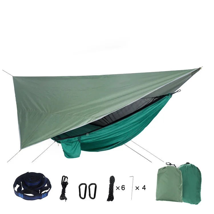 Camping Hammock with Mosquito Net & Rain Fly