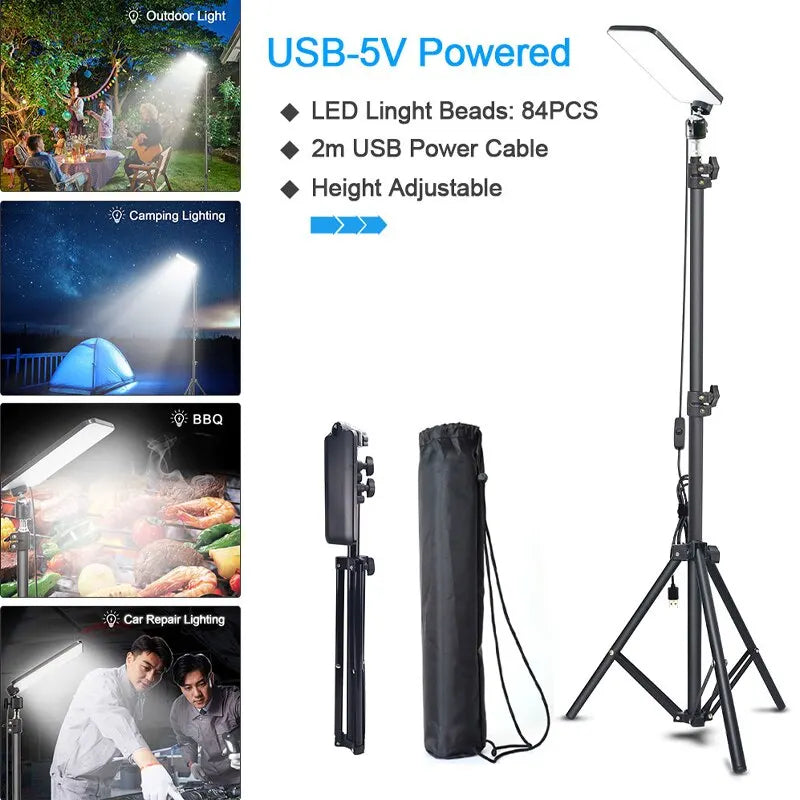 Portable LED Camping Work Light with Tripod Stand