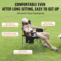 Portable Folding Camping Chair with Lumbar Support