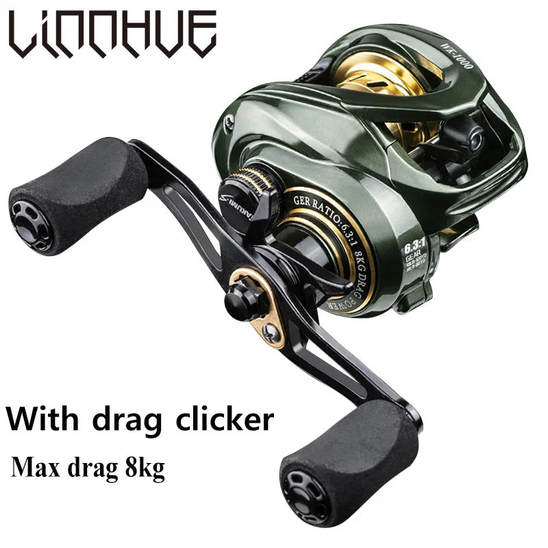 Ultra Smooth Baitcasting Fishing Reel – High Speed 7.2:1 Gear Ratio Reel for Bass Fishing