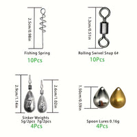187pcs Fishing Kit – Premium Tackle Box Hooks & More | Field to Peak.