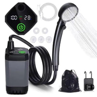 Outdoor Portable Camping Shower – 6000mAh Rechargeable LED Display